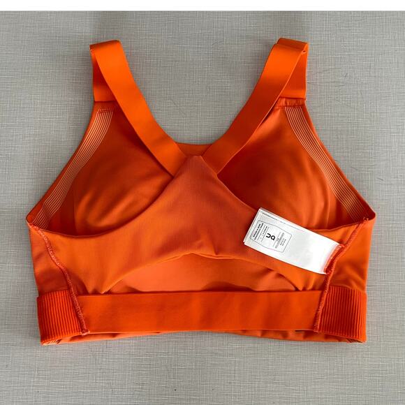 On Cloud Sz L Performance Flex Sports Bra Orange Stretch Adjustable Yoga Running - Picture 8 of 11